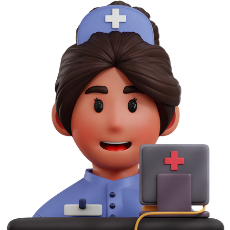 Hospital Receptionist  3D Icon