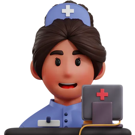 Hospital Receptionist  3D Icon
