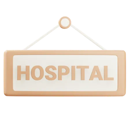 3 D Hospital Sign With Alpha Background 3D Icon