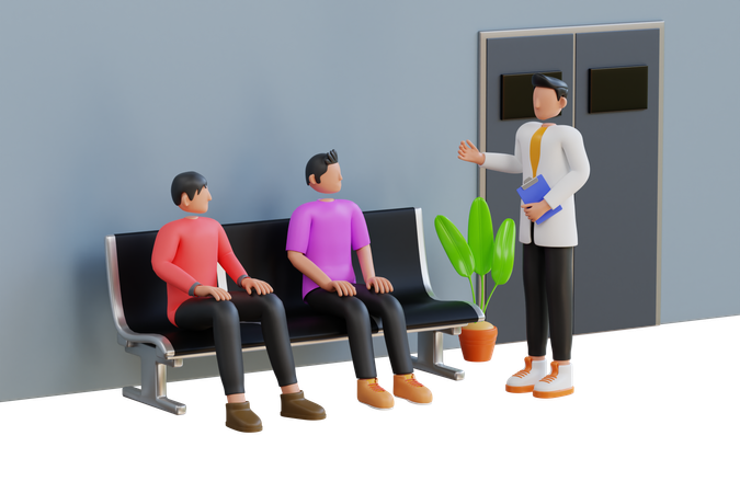 Hospital Waiting Room  3D Icon