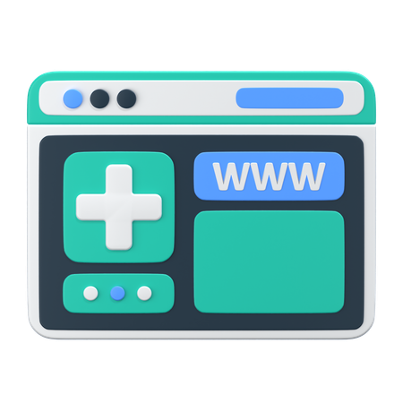 Hospital Website  3D Icon