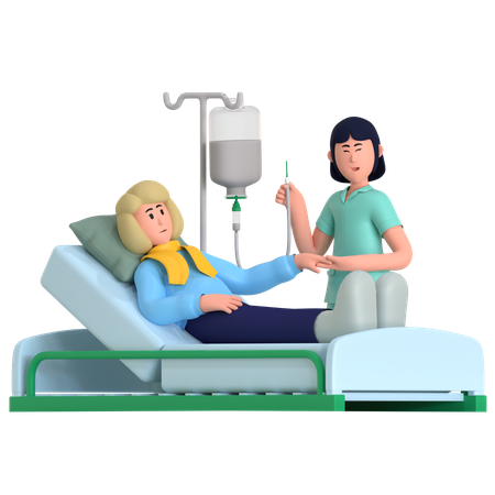 Hospitalisation  3D Illustration