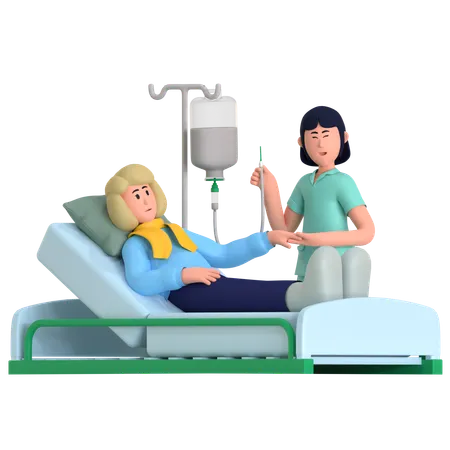 Hospitalisation  3D Illustration