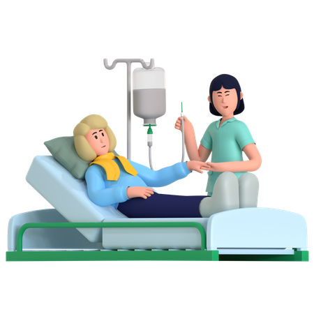 Hospitalización  3D Illustration