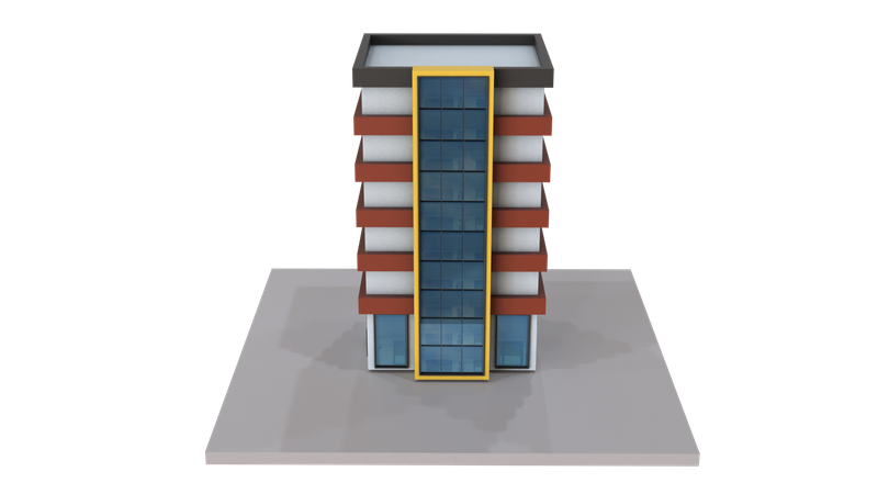 Hostel Building  3D Icon