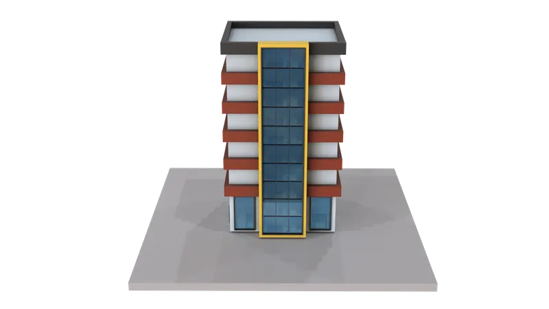 Hostel Building  3D Icon