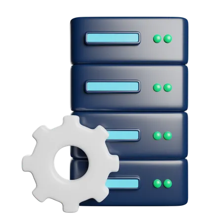 Server Database Center 3D Icon