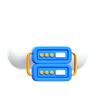 hosting server 3d logo