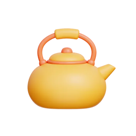 3 D Hot Tea Pot Autumn Celebration Elements Fall Season 3D Icon