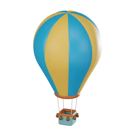 Embark On Enchanting Journey Hot Air Balloon Perfect For Conveying Essence Of Travel Adventure And Exploration In Sky 3 D Render Illustration 3D Icon
