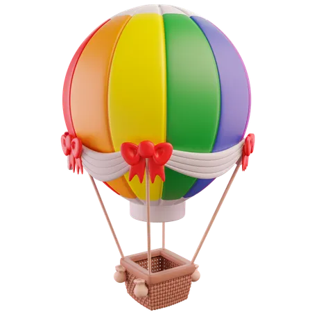 Hot Air Balloon 3 D Illustration Icon 3D Icon