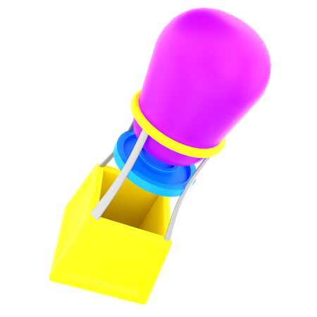 熱気球  3D Icon