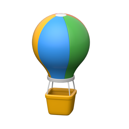 熱気球  3D Icon