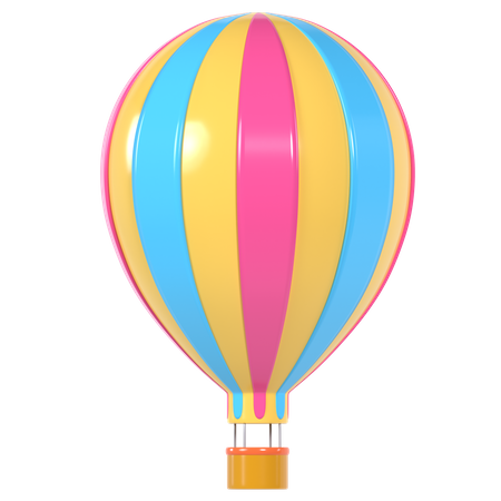 Hot air balloon  3D Illustration