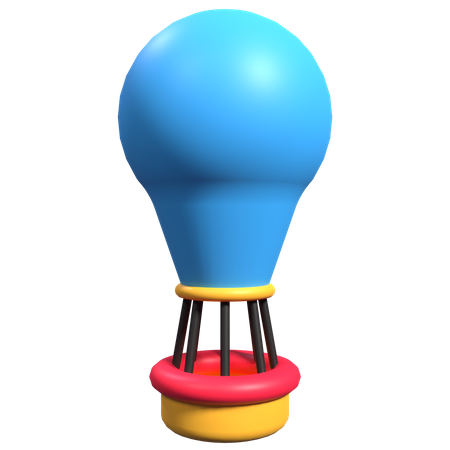 Hot Air Balloon  3D Illustration