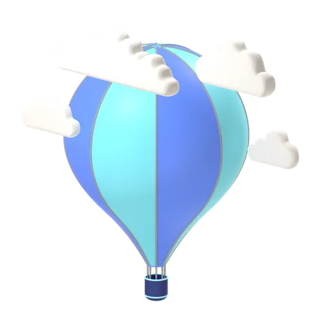 Hot Air Balloon  3D Illustration