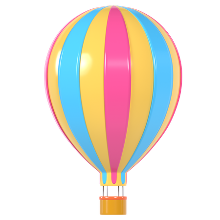 Hot air balloon 3D Illustration
