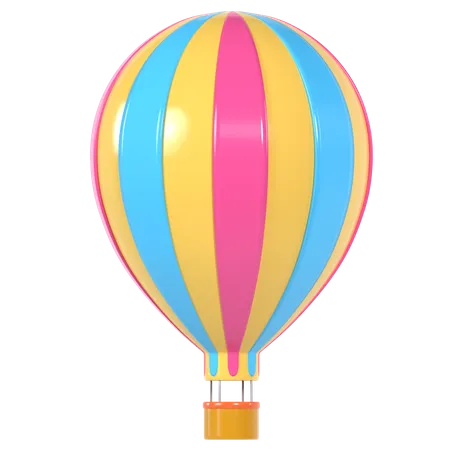 Hot air balloon  3D Illustration