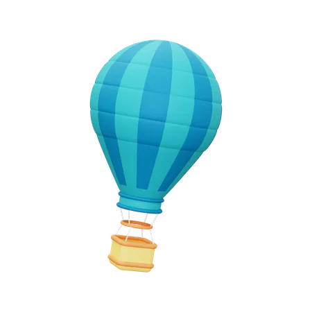 Hot Air Balloon Icon Concept 3D Illustration