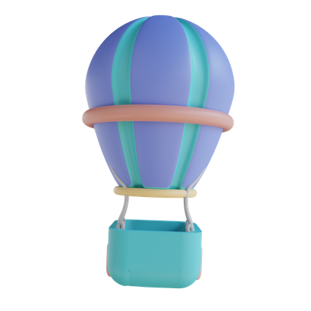 Hot Air Balloon 3D Illustration