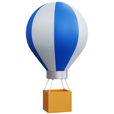 3 D Rendering Air Balloon Isolated 3D Icon