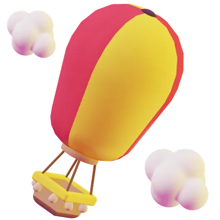 3 D Air Balloon 3D Icon