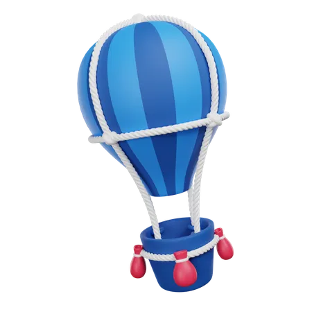Air Balloon 3 D Render Icon 3D Icon