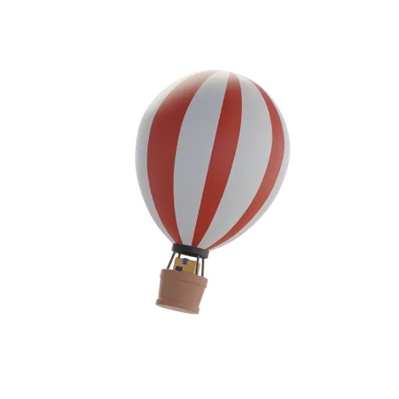 Hot Air Balloon Delivery  3D Icon