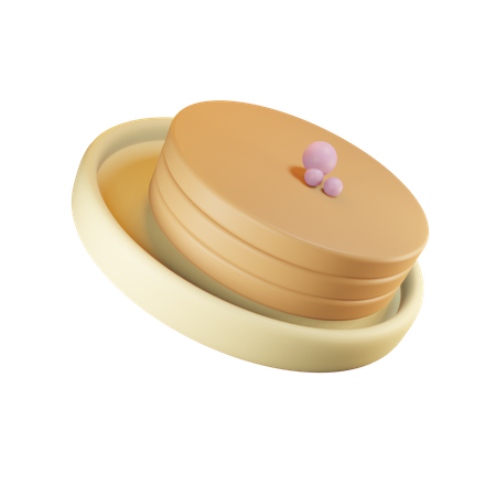 Hot Cake  3D Illustration