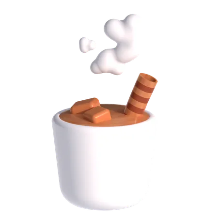 Hot Chocolate 3 D Illustration Good For Christmas Design 3D Icon