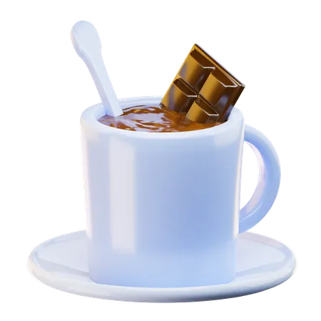 Hot Chocolate Icon 3 D Icon Drink Isolated On Transparent Background 3 D Illustration High Resolution 3D Icon