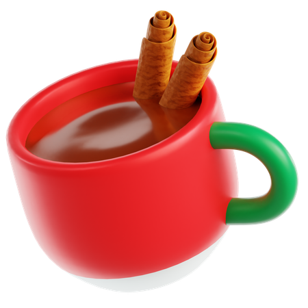 Hot Chocolate and Cinnamon  3D Icon