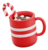 Hot Chocolate With Candy Cane