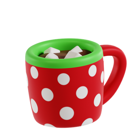 Hot Chocolate With Marshmallow  3D Icon