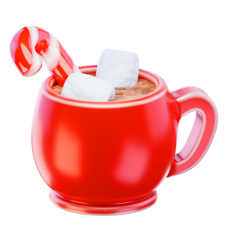 Hot Chocolate With Marshmallows  3D Icon