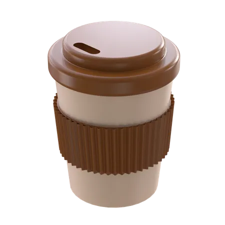 Hot Coffee 3D Illustration