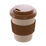 hot coffee 3d logo