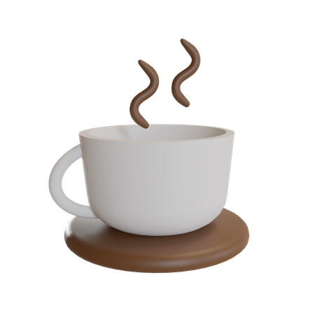 Hot Coffee  3D Illustration