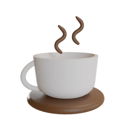 Hot Coffee  3D Illustration