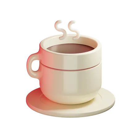 Hot Coffee  3D Illustration