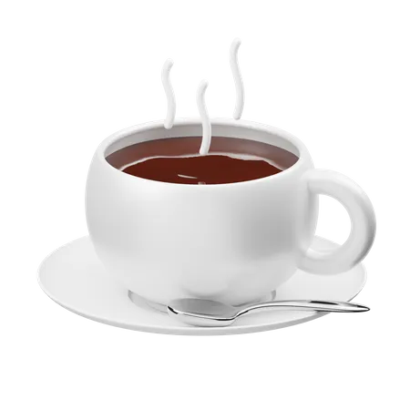 Hot Coffee  3D Illustration