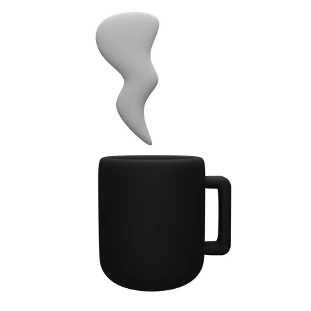 A Glass Of Hot Coffee 3D Icon