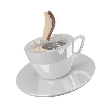 Hot Coffee Cup  3D Illustration