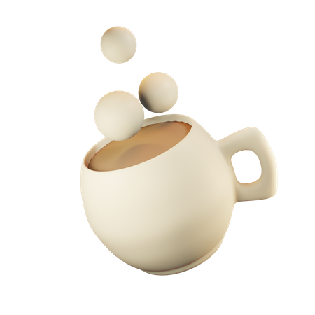 Hot Coffee Cup  3D Illustration