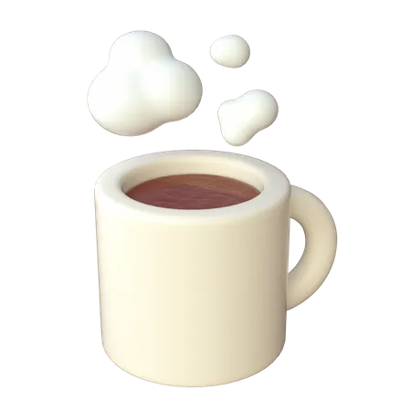Hot Coffee Cup 3D Icon