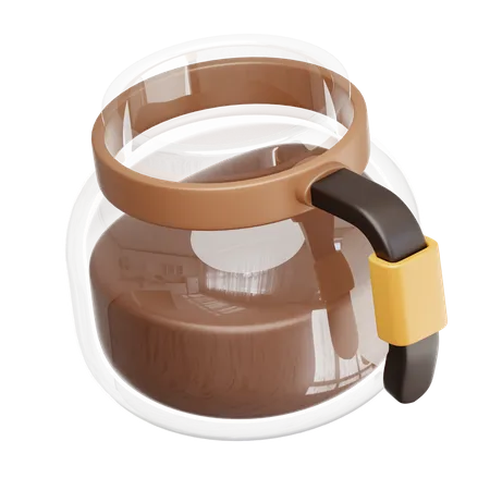 Hot Coffee Pot  3D Icon