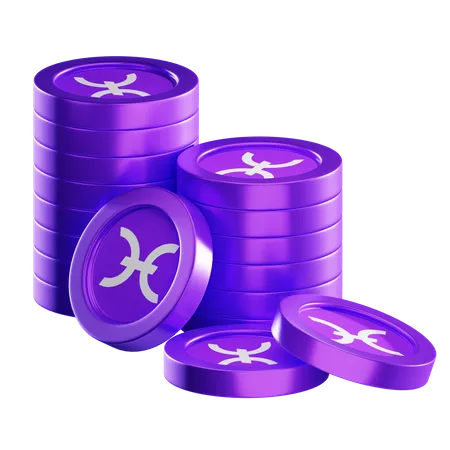 Hot Coin Stacks  3D Icon