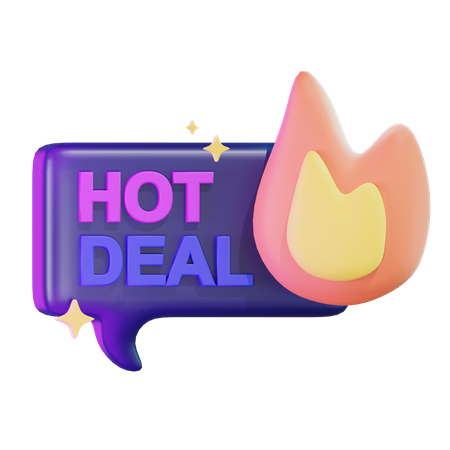Hot Deal 3D Icon