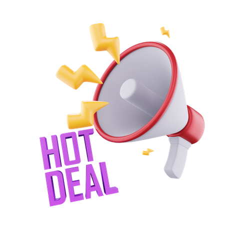 Hot Deal Announcement  3D Icon