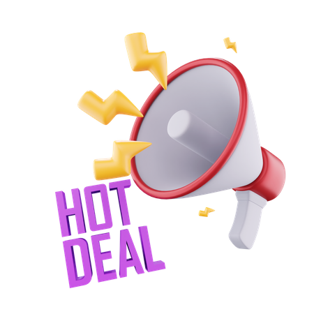 Hot Deal Announcement  3D Icon